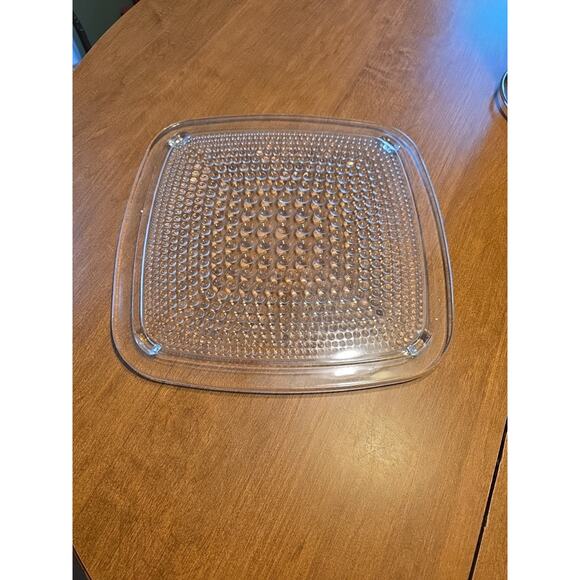 Bubble Glass Cake Square Plate 12x12 - Picture 1 of 4
